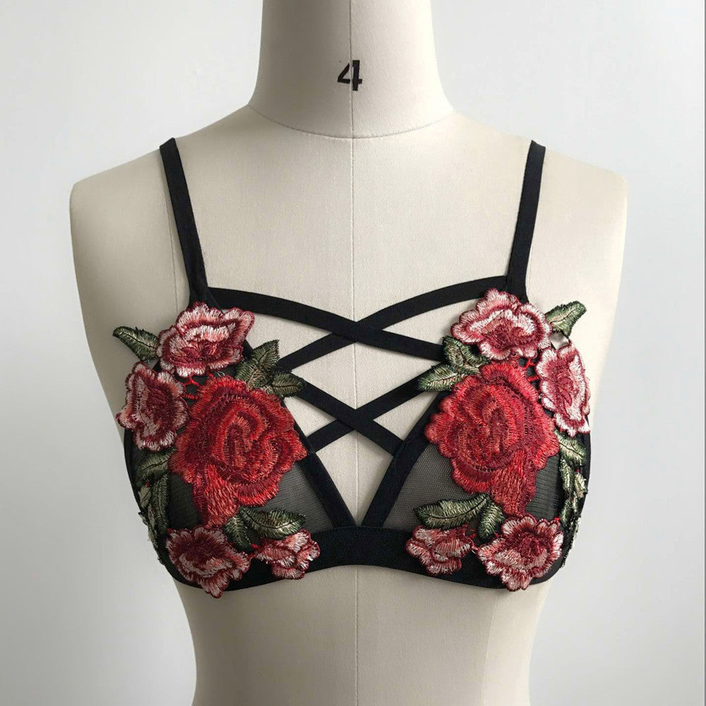 2018 Women Bra Embroidered Floral Lace