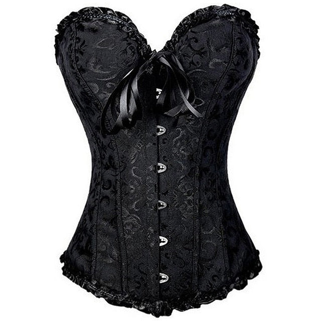 Women Waist Clincher Corsets Black Plus Size S-6XL