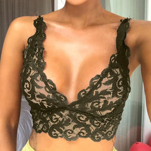 Sexy Female Tops 2018 Floral Lace