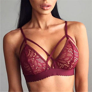 Bra & Brief Sets Women Sexy Lingerie Floral Sheer Lace