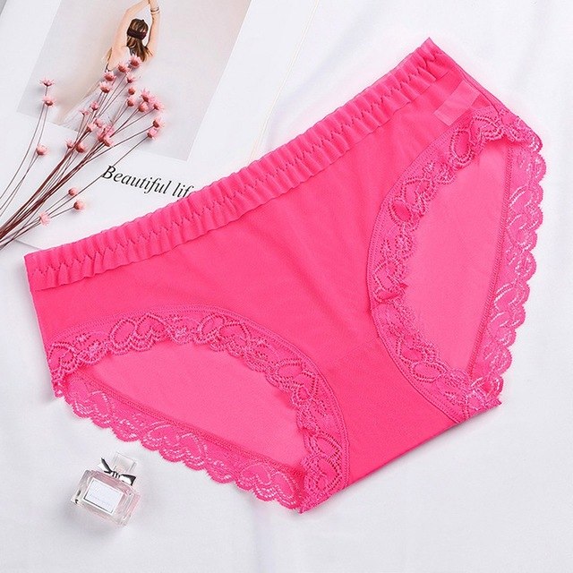 Women Sexy  Briefs  Perspective Lace Splice Briefs Panties